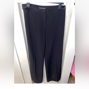 purificacion garcia black wide leg pants sz 40 usa m